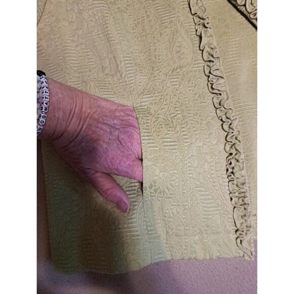 C13 Ruby Rd Blazer Womens Size 12 Green Career Zipper Pockets Ribbon Detail - Picture 10 of 10